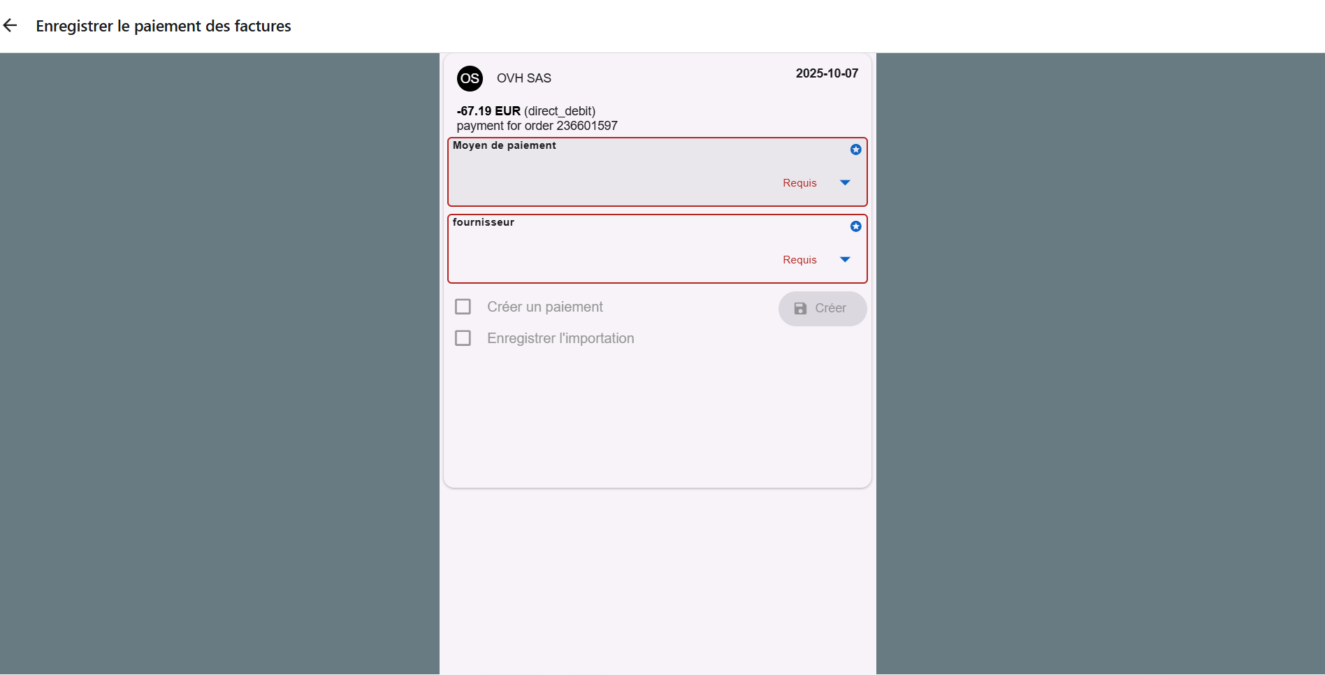 Pay Invoices Screenshot